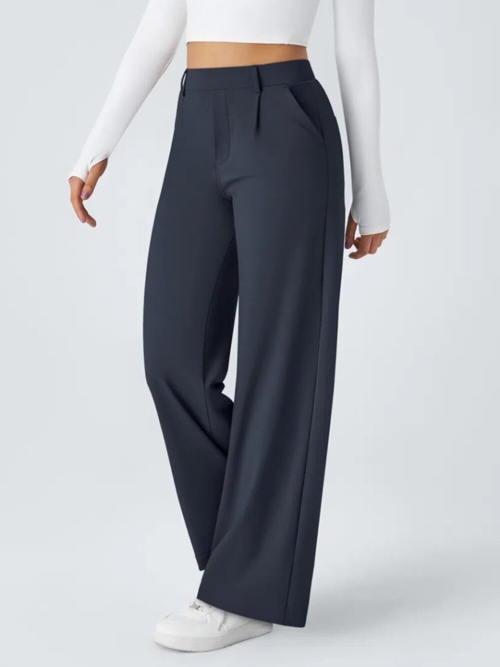 NWT Halara Flex DayStretch High Waisted Pocket Straight Leg Work Pants Large
